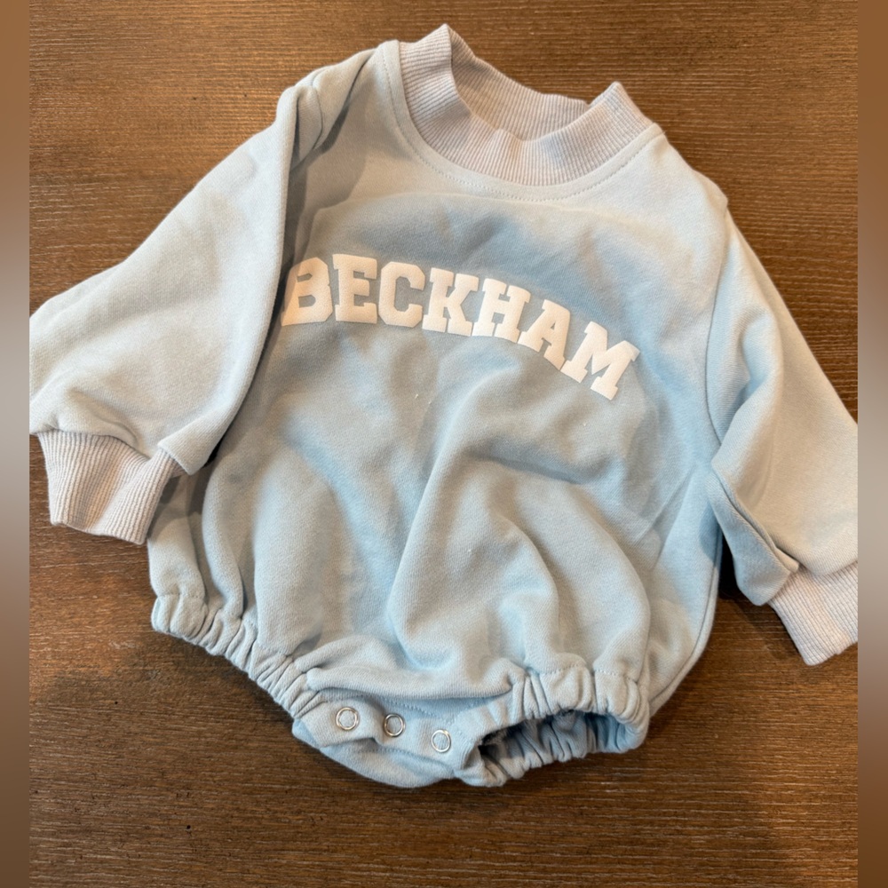 Beckham Baby Blue Onesie